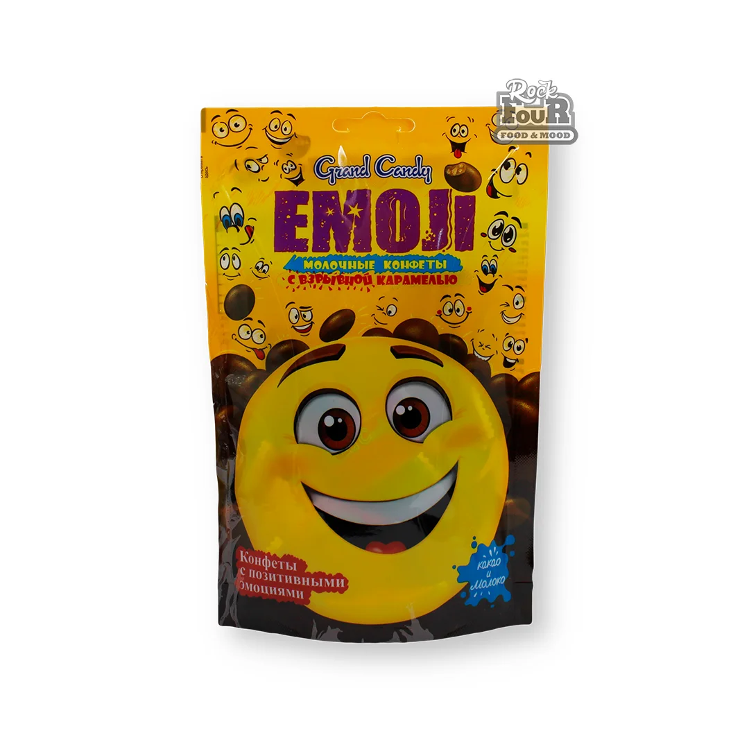 Կոնֆետներ «Grand Candy Emoji» կաթնային ճտճտան կարամելով 80գ